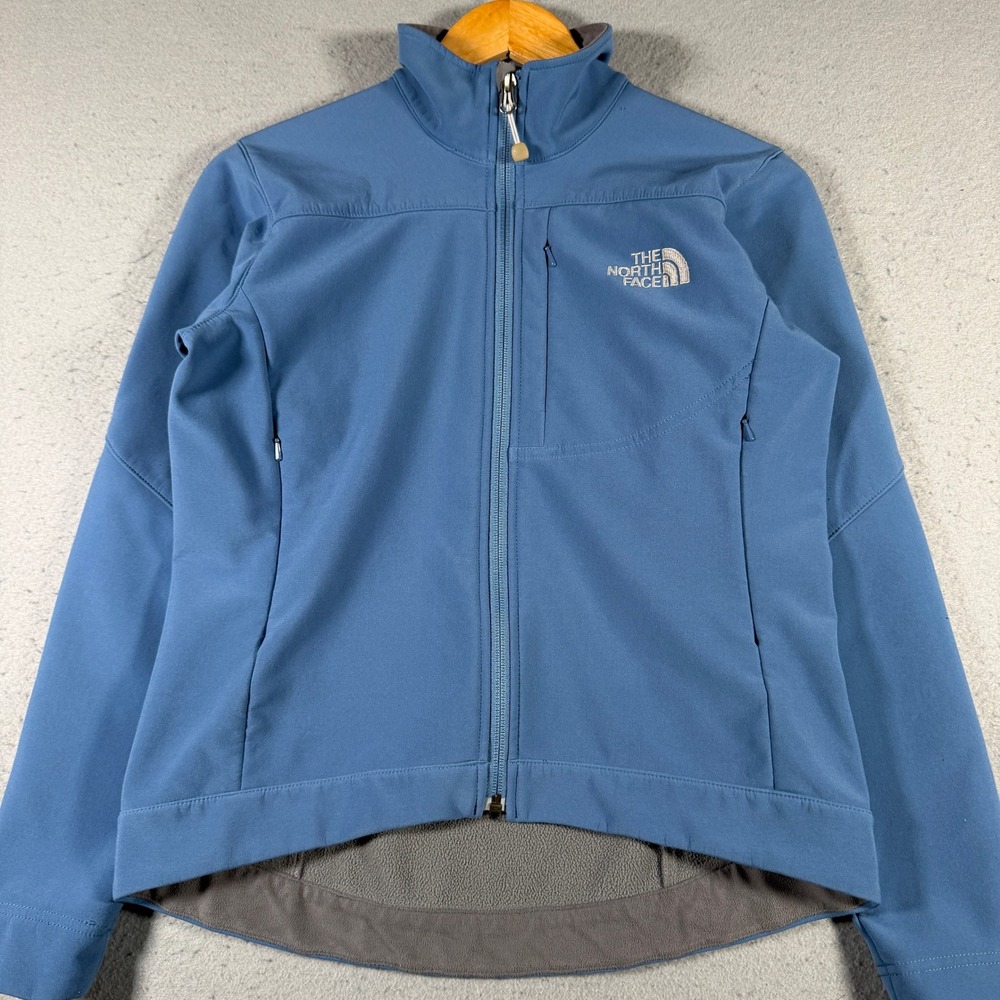 Vintage The North Face Apex Softshell Jacket Blue Women's XS Fleece Lined Zip Up